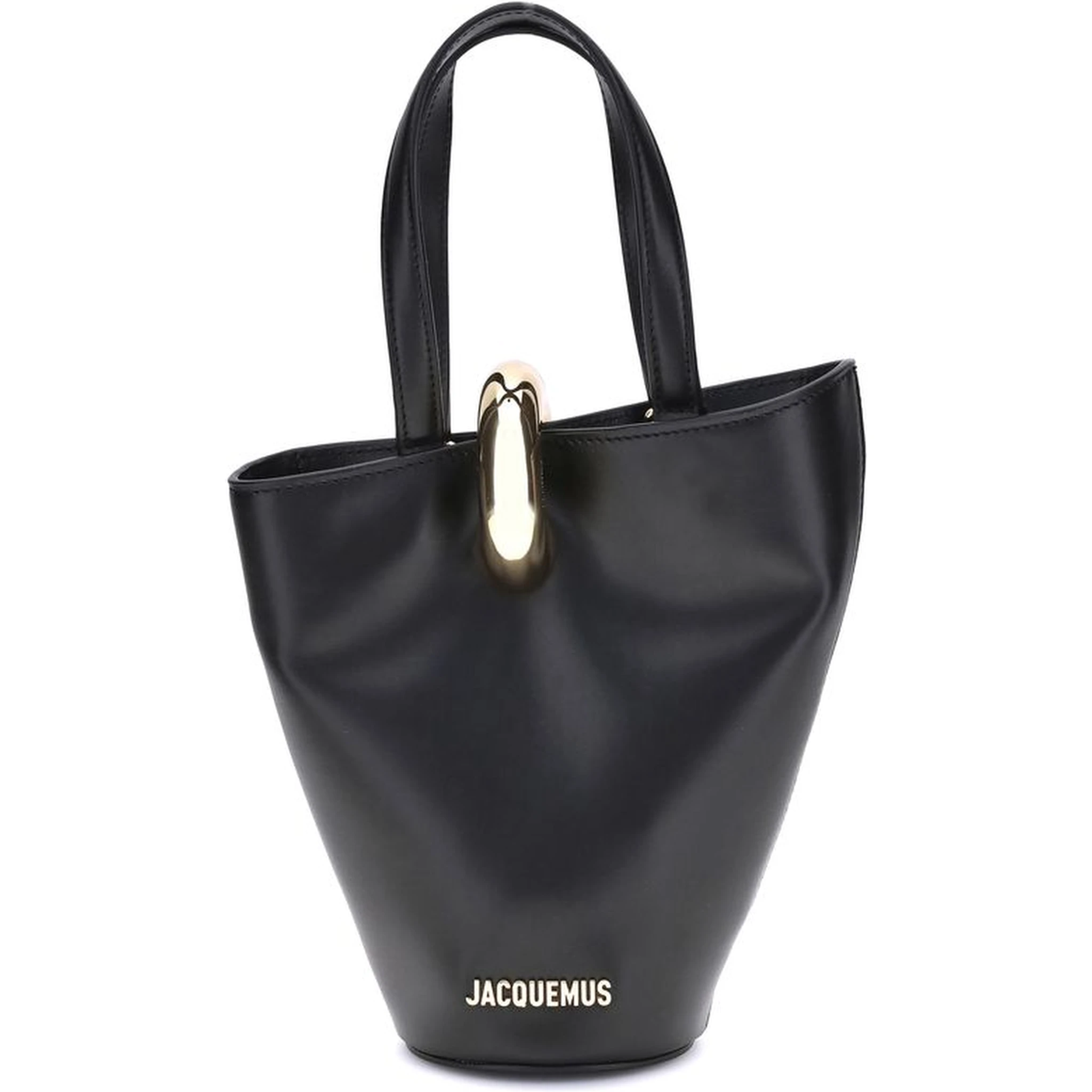 حقيبة كتف بوس توروس من جلد العجل الأسود