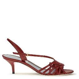 صندل متعدد الألوان من جلد الماعز بأحزمة