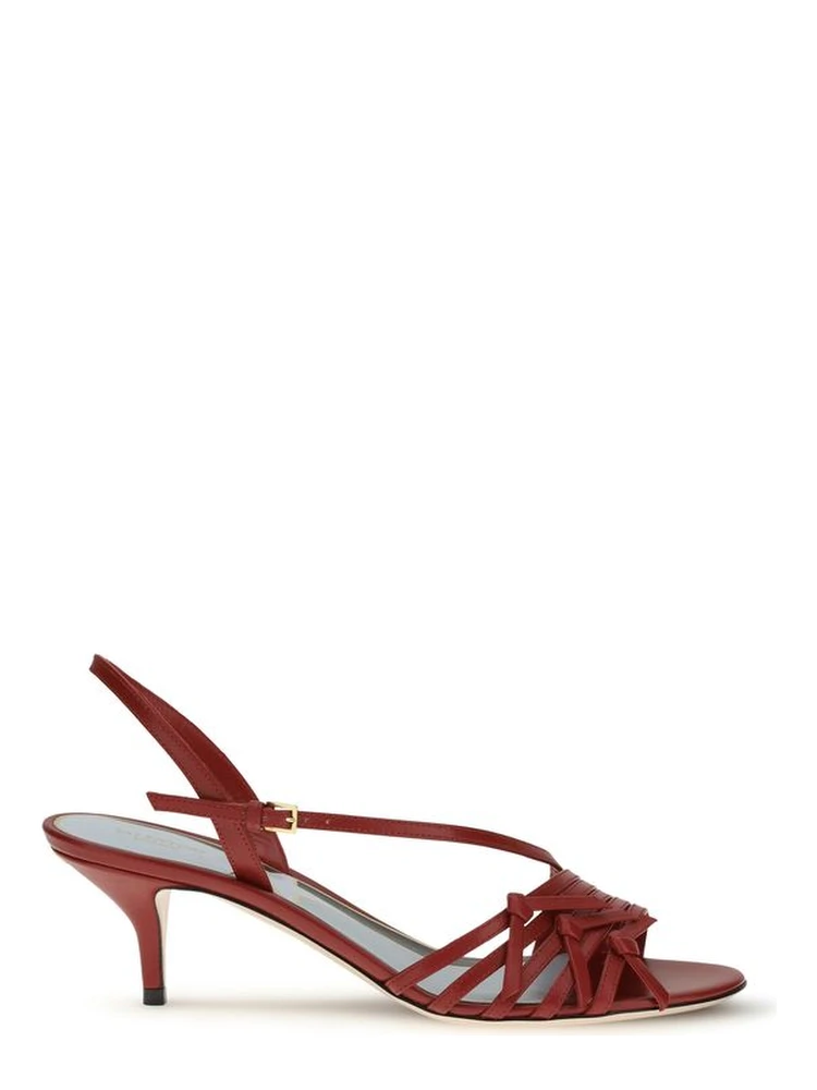 صندل متعدد الألوان من جلد الماعز بأحزمة