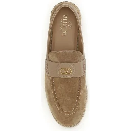 Beige Calf Leather Bos Taurus Espadrilles
