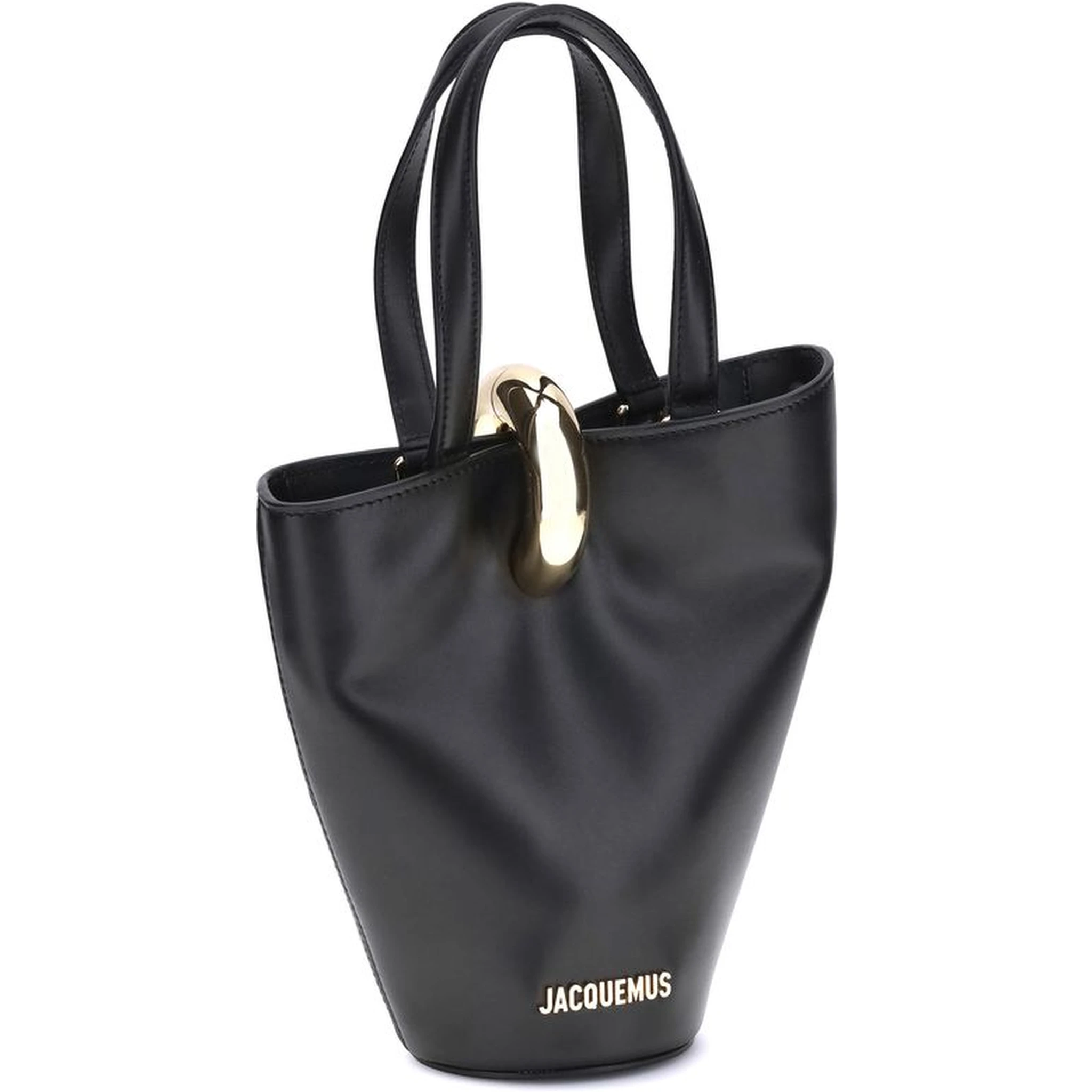 حقيبة كتف بوس توروس من جلد العجل الأسود