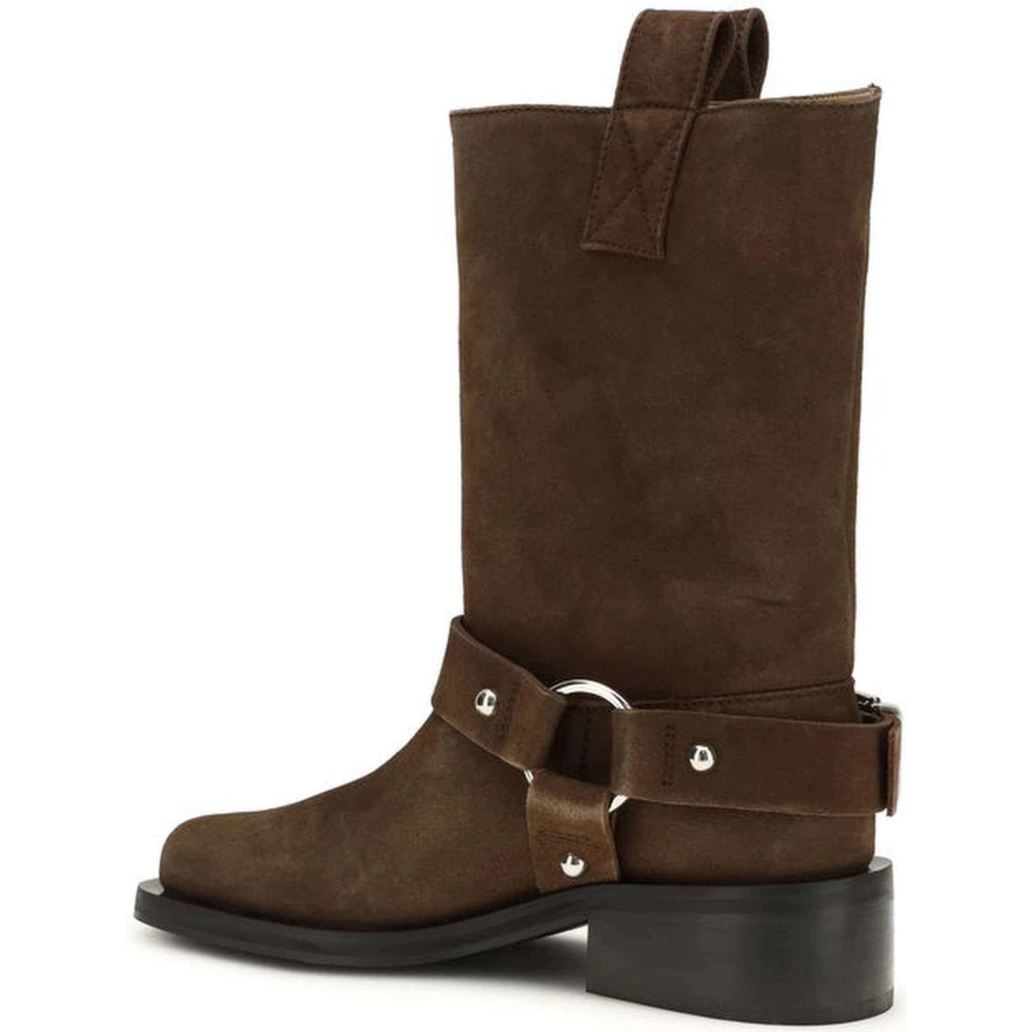 حذاء بوت من جلد العجل البني من ماركة بوس، طراز توروس، برباط