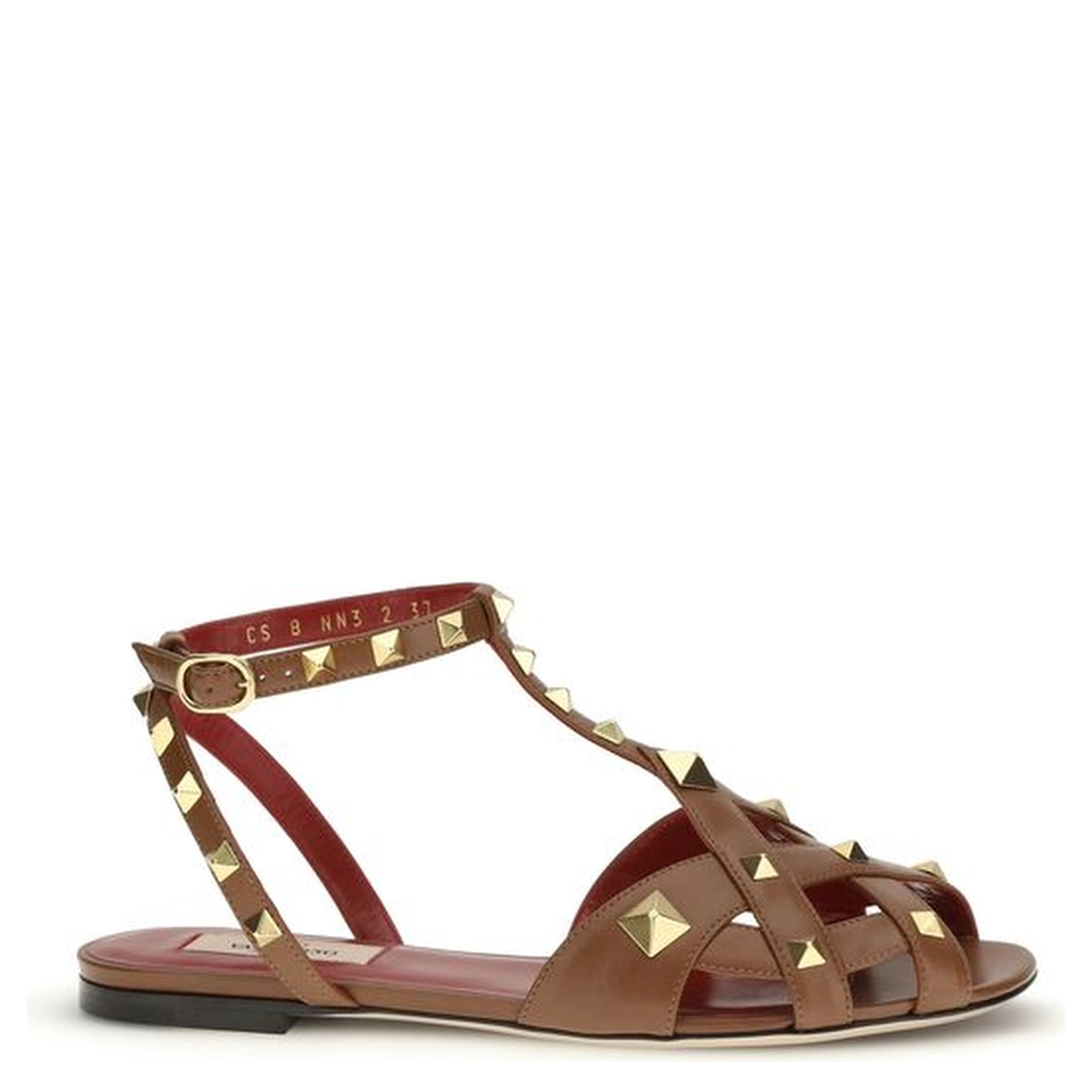 Brown Goatskin Strap-On Sandals