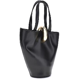 حقيبة كتف بوس توروس من جلد العجل الأسود