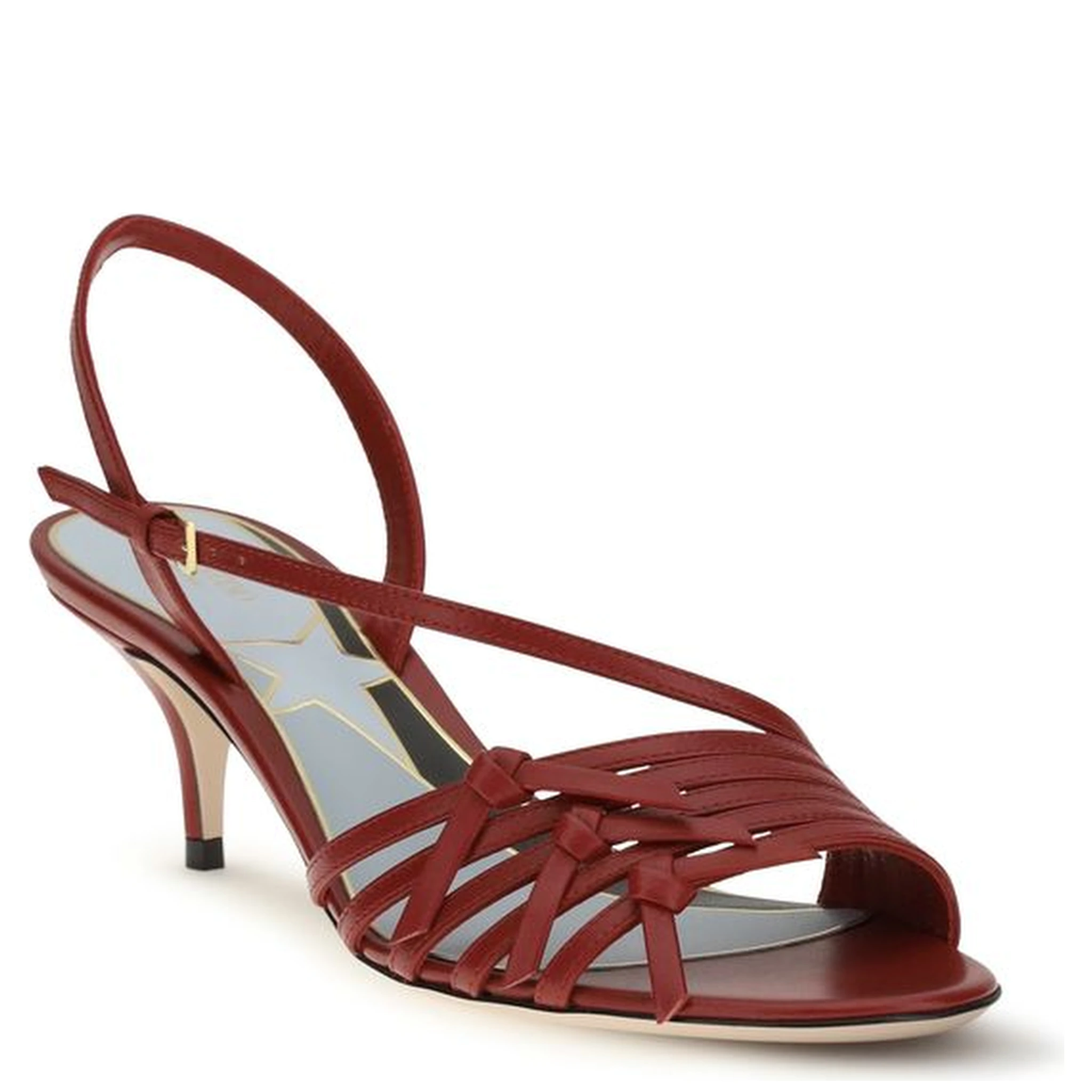 صندل متعدد الألوان من جلد الماعز بأحزمة