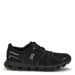 Black Recycled Polyester Athletic Sneakers