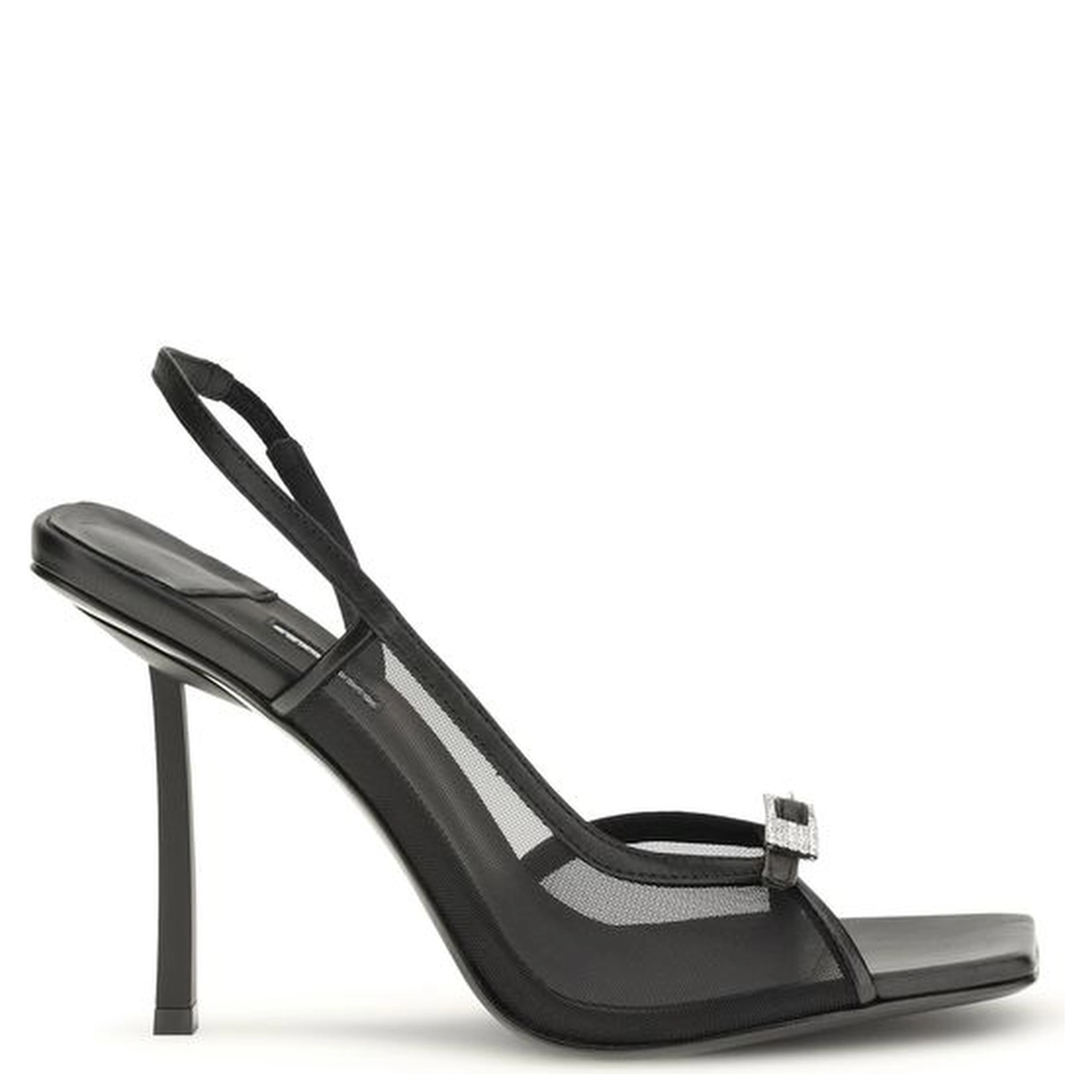 Black Calf Leather Bos Taurus Stiletto Heel Sandals