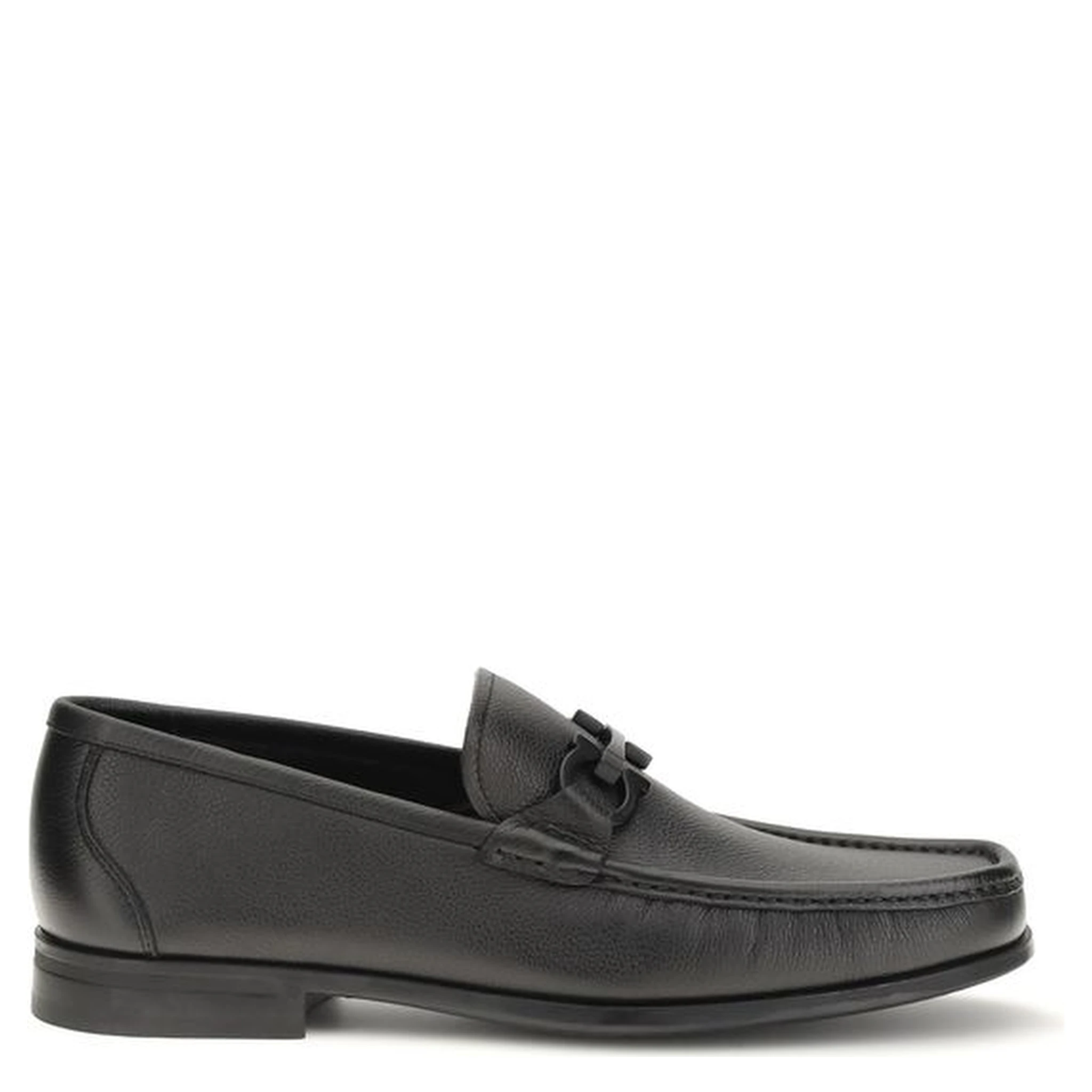 Black Calf Leather Bos Taurus Slip-On Loafers