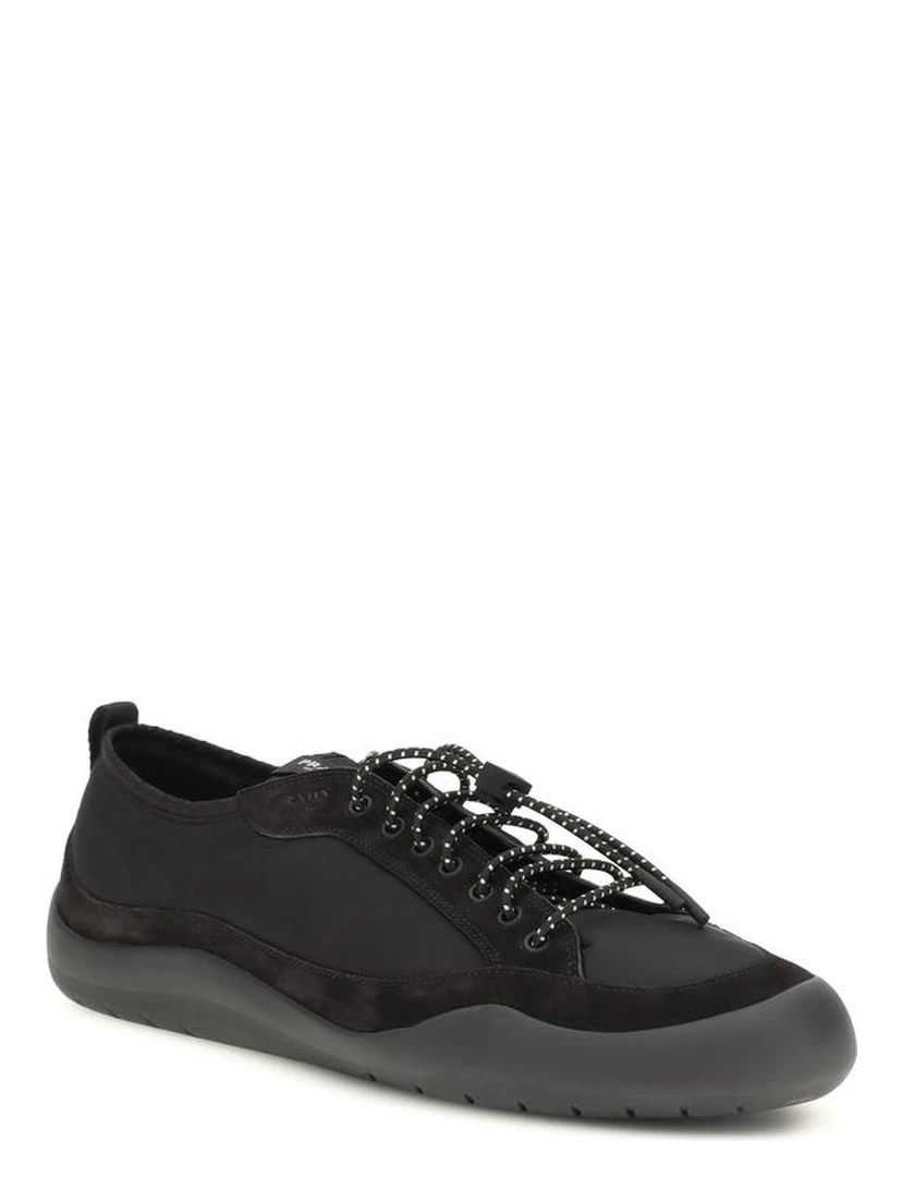 Black Calf Leather Bos Taurus Athletic Sneakers