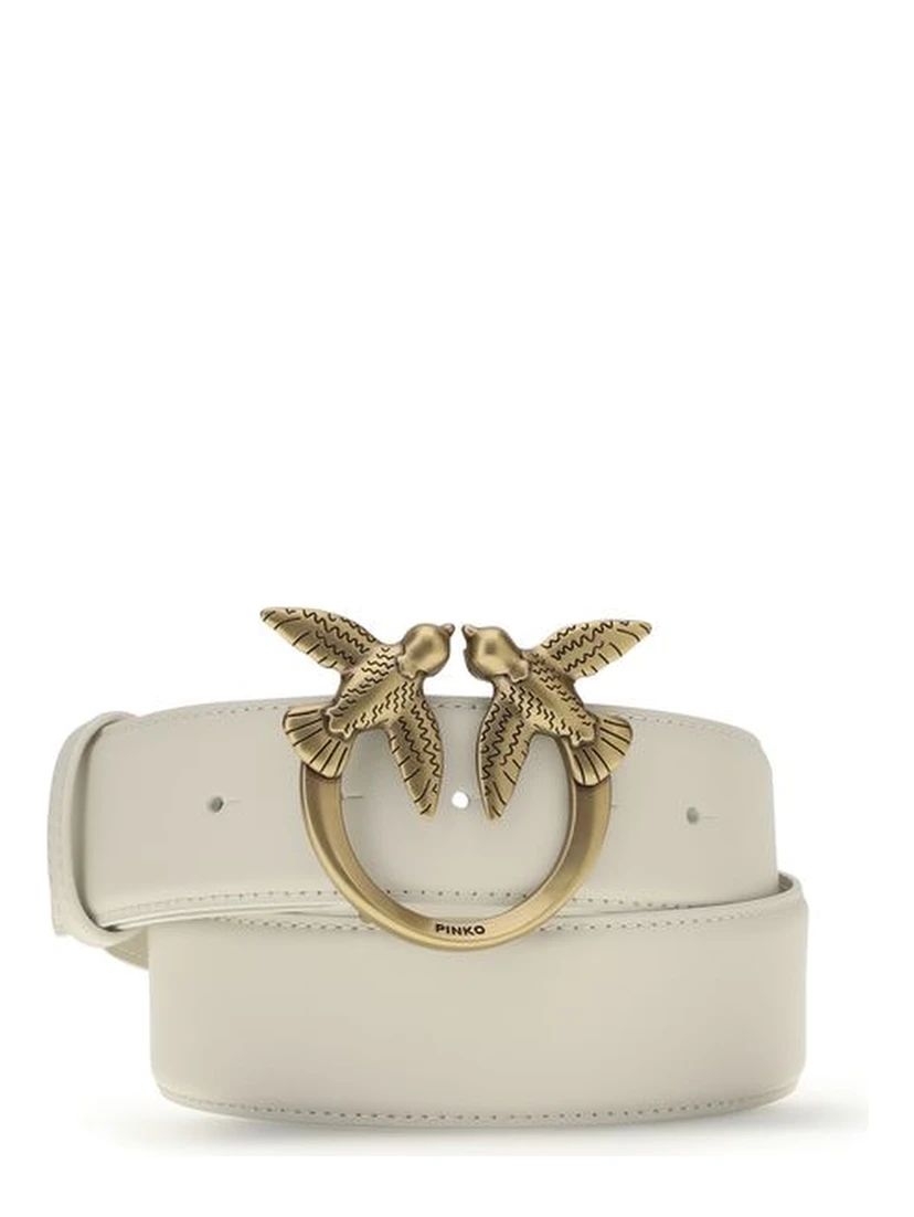 حزام بوس توروس العادي من جلد العجل الأبيض