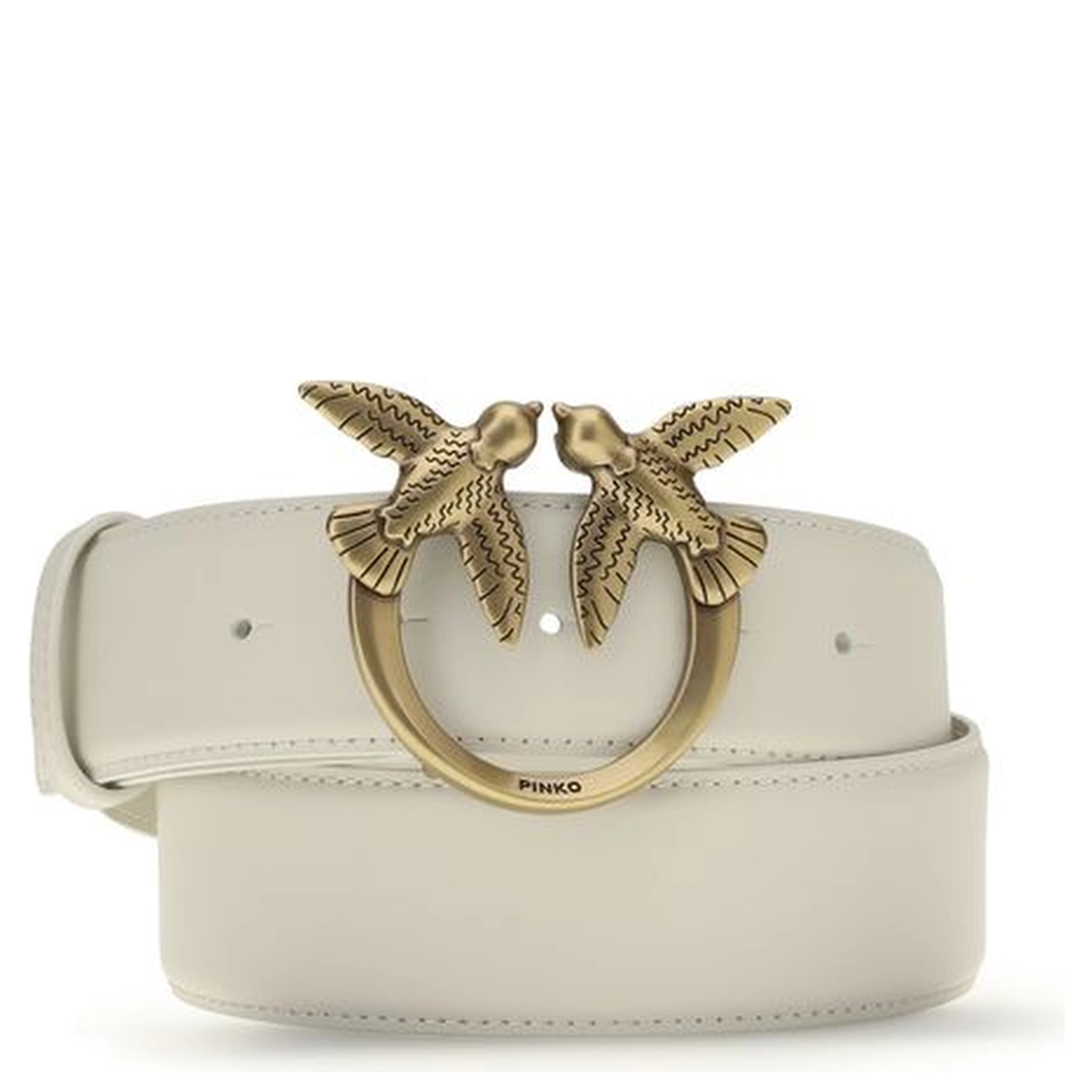 White Calf Leather Bos Taurus Regular Belt