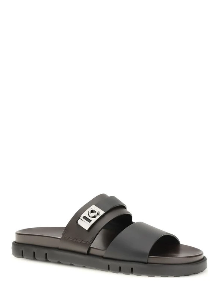 Black Calf Leather Bos Taurus Strap-On Sandals alternative