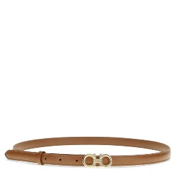 Beige Calf Leather Bos Taurus Thin Belt