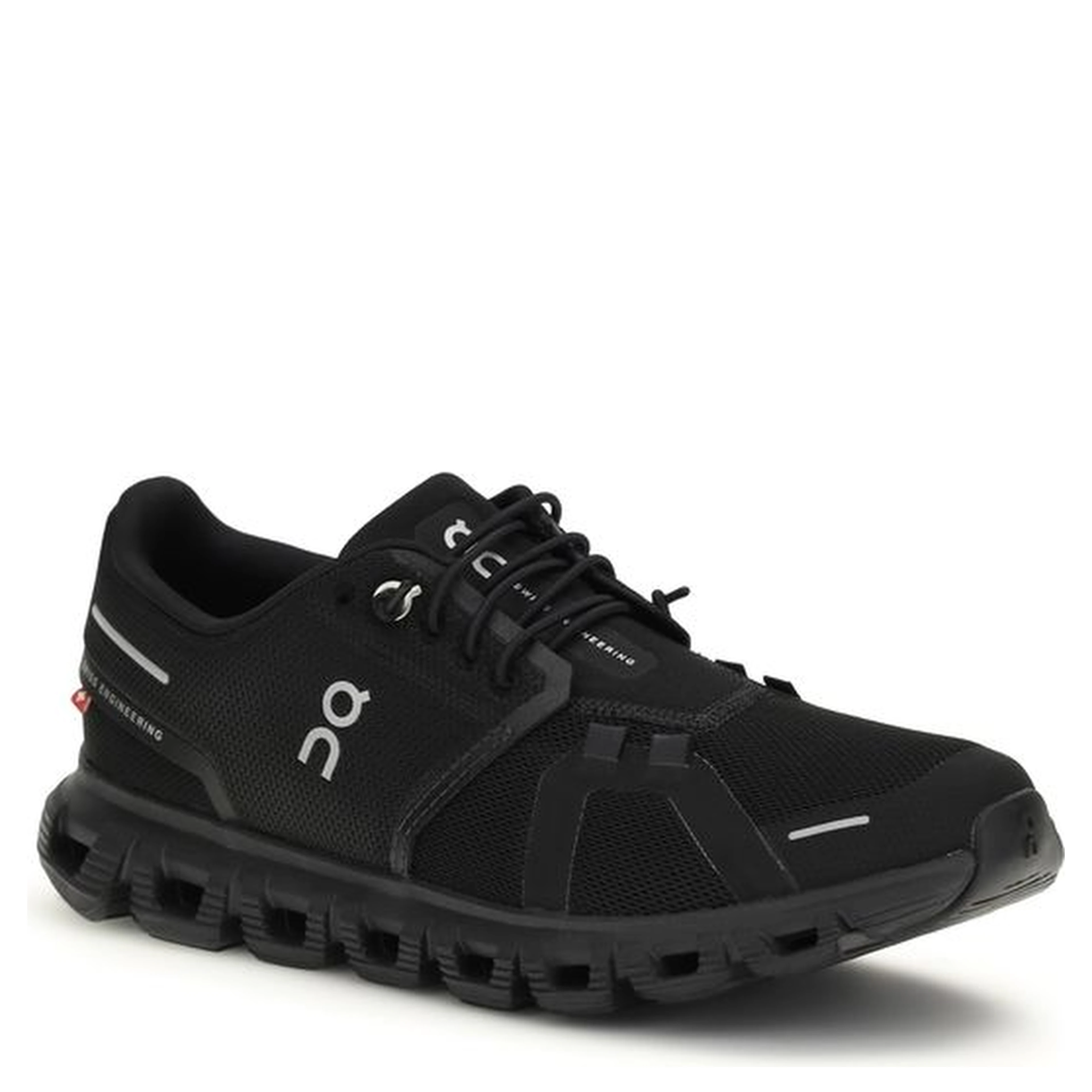 Black Recycled Polyester Athletic Sneakers