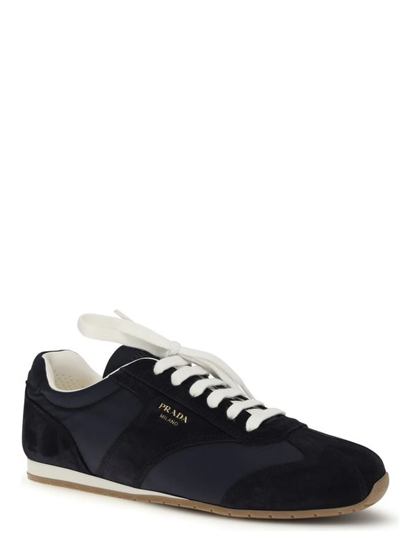 Blue Calf Leather Bos Taurus Low Top Sneakers