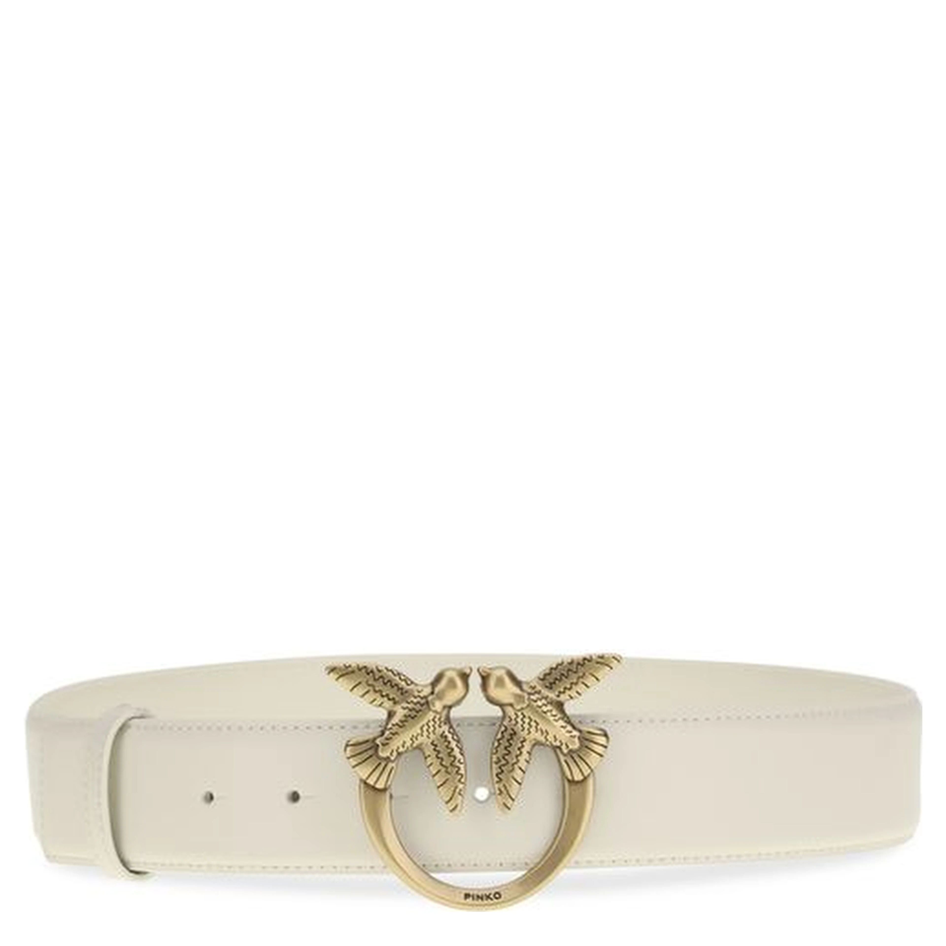 White Calf Leather Bos Taurus Regular Belt