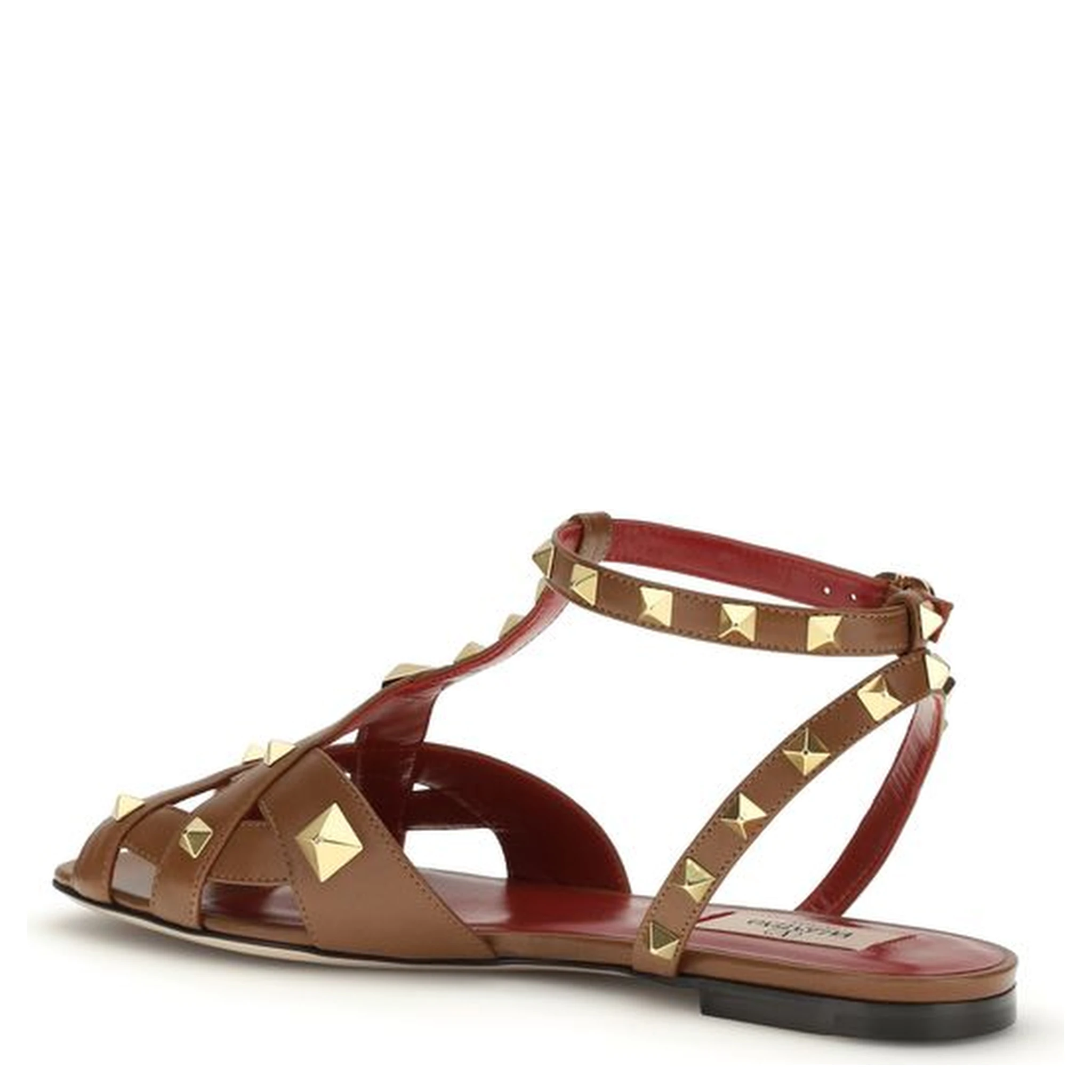 صندل بني اللون من جلد الماعز بحزام