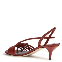 صندل متعدد الألوان من جلد الماعز بأحزمة