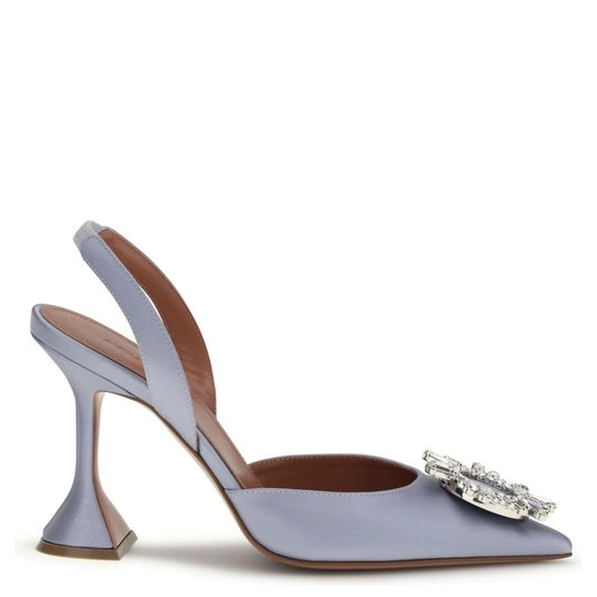 Purple Silk High Heel Pumps
