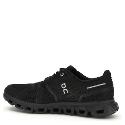 Black Recycled Polyester Athletic Sneakers