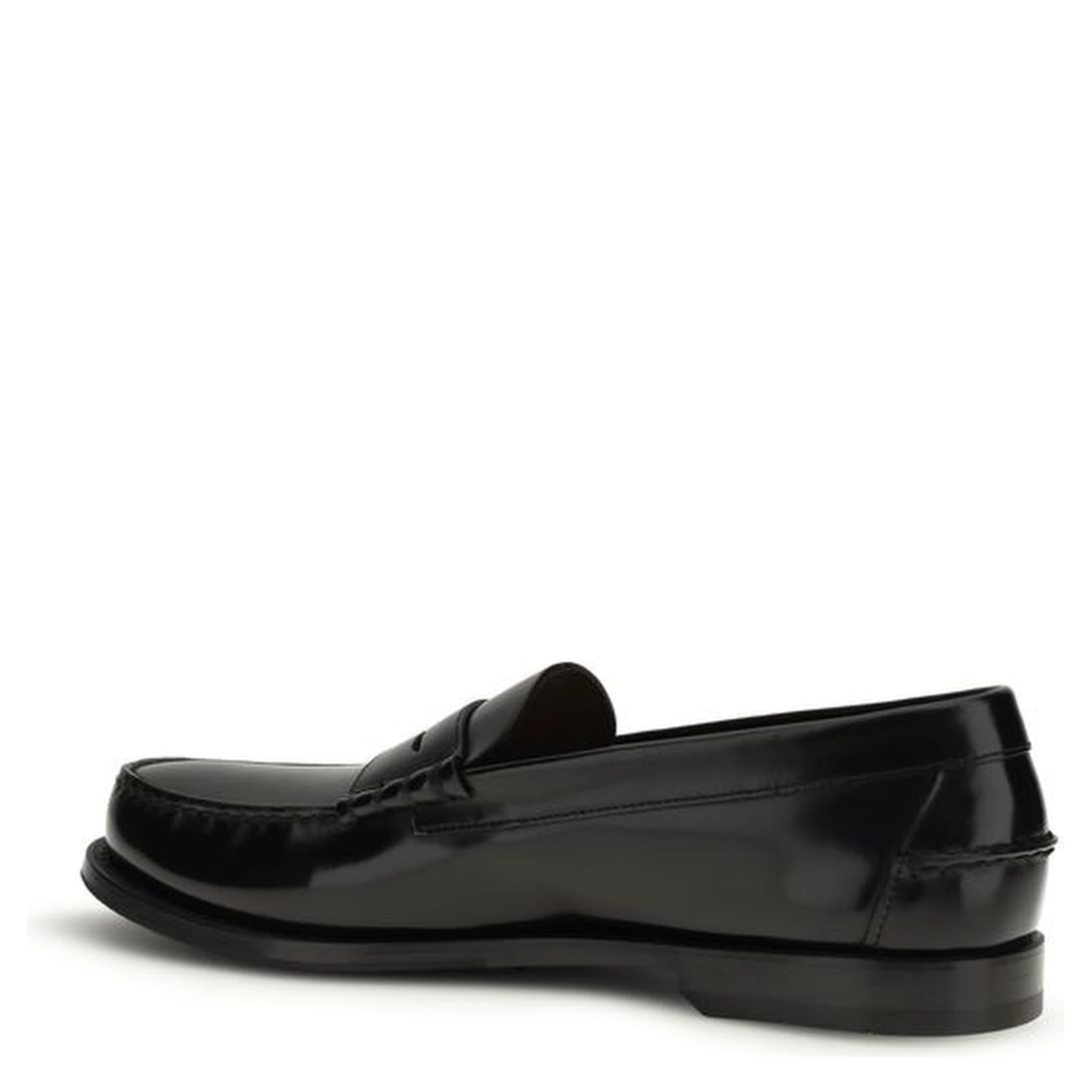 حذاء بوس توروس سهل الارتداء من جلد العجل الأسود