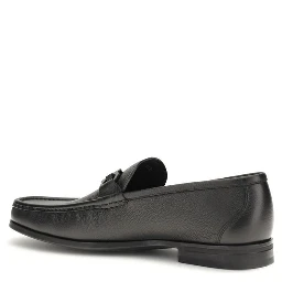 Black Calf Leather Bos Taurus Slip-On Loafers