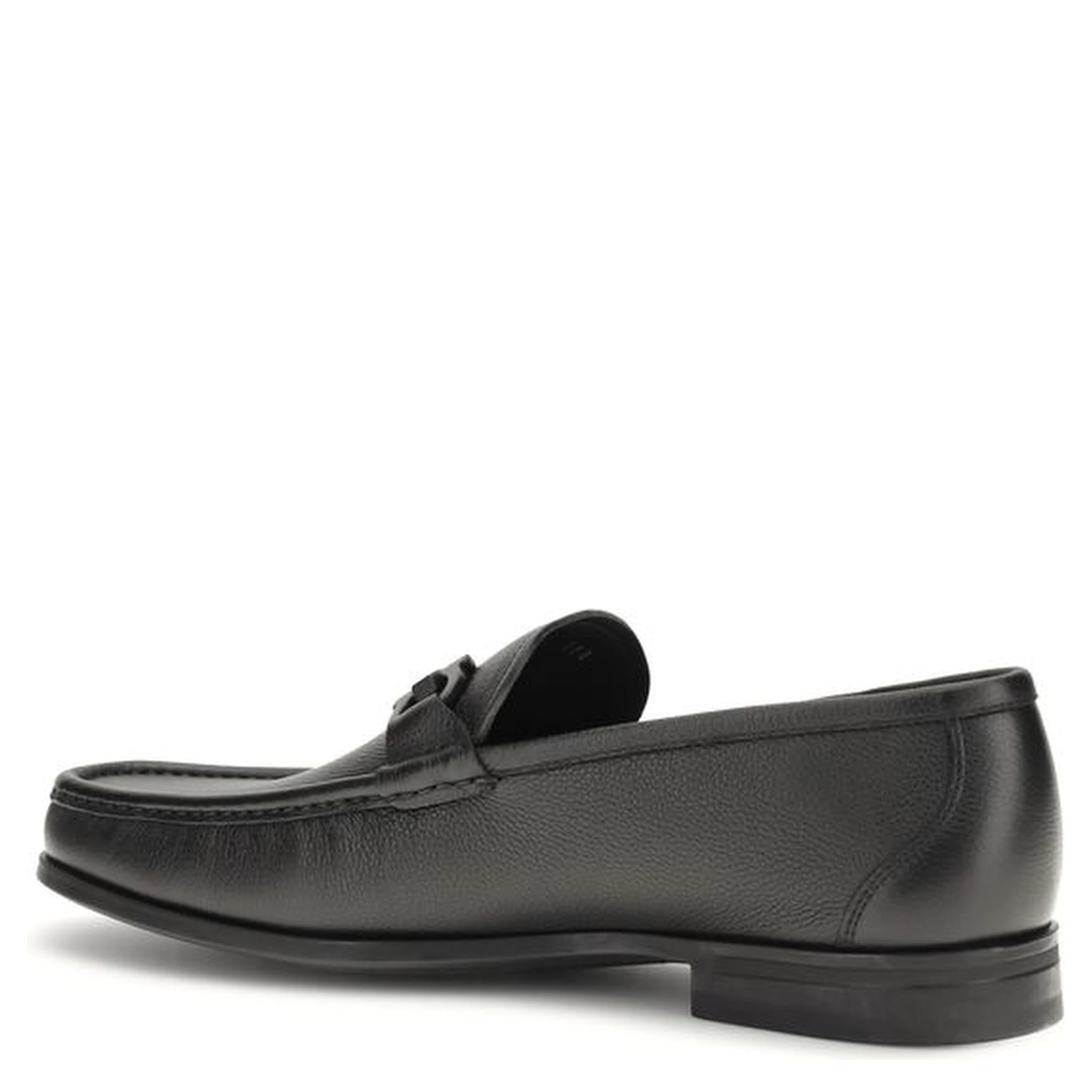 Black Calf Leather Bos Taurus Slip-On Loafers