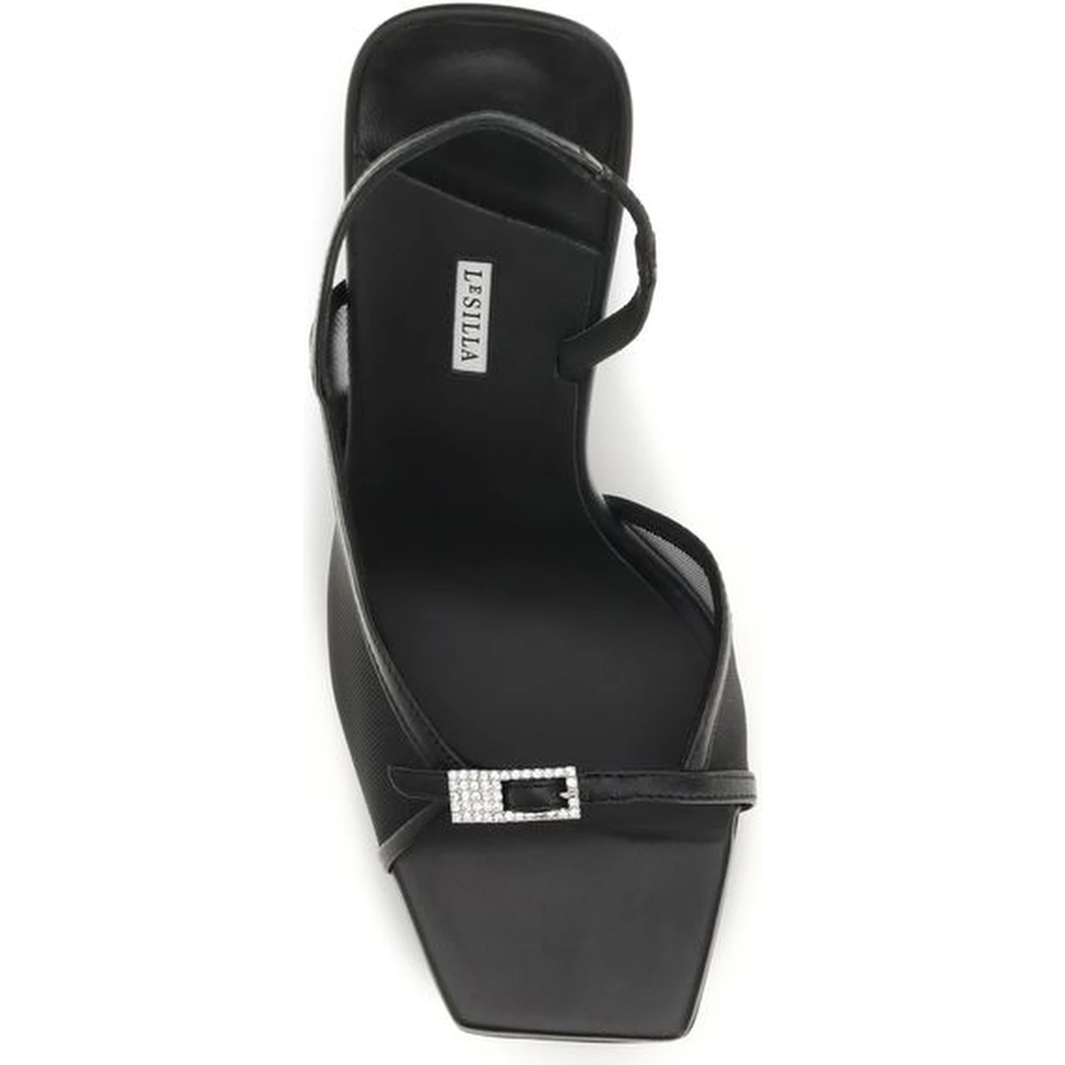 Black Calf Leather Bos Taurus Stiletto Heel Sandals