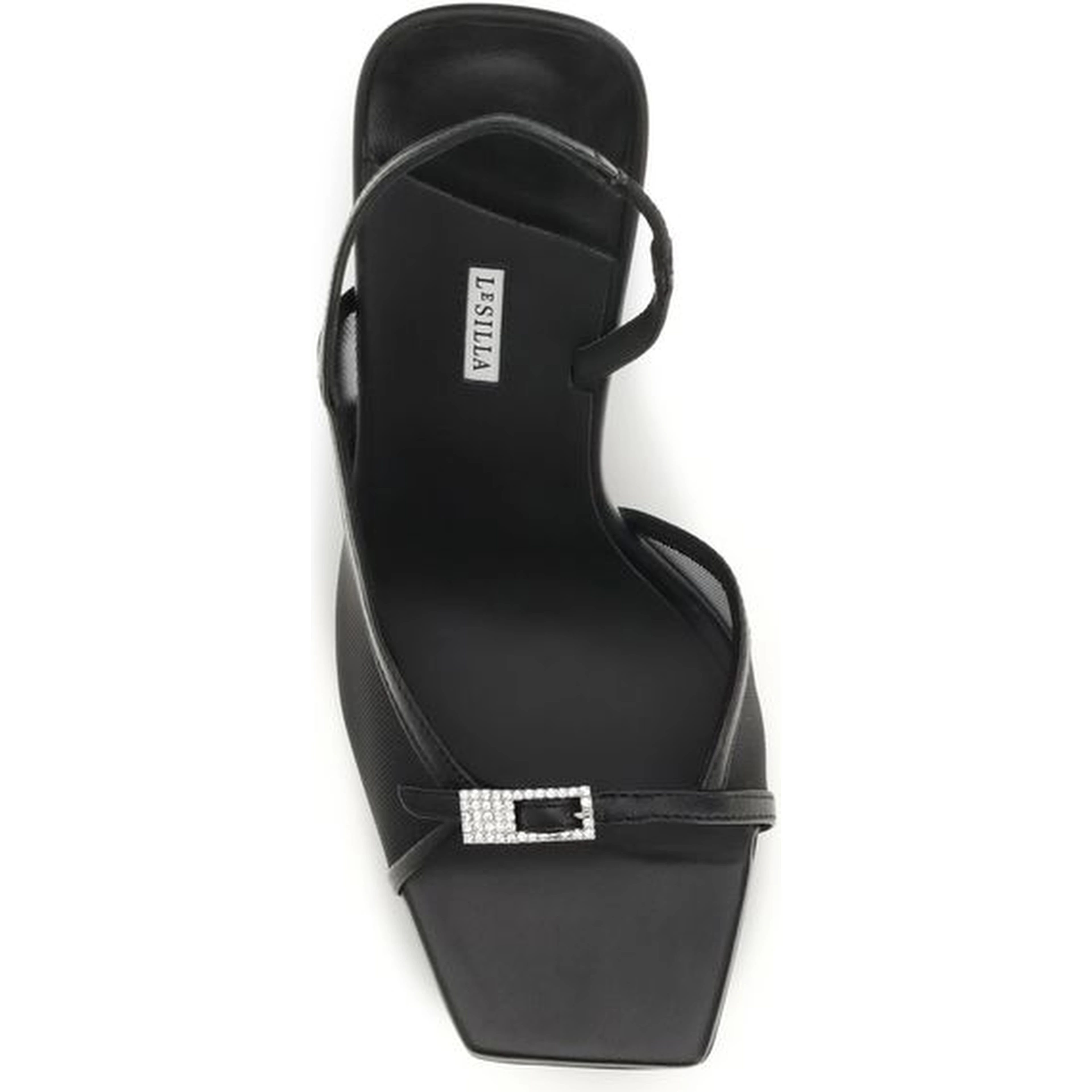 Black Calf Leather Bos Taurus Stiletto Heel Sandals