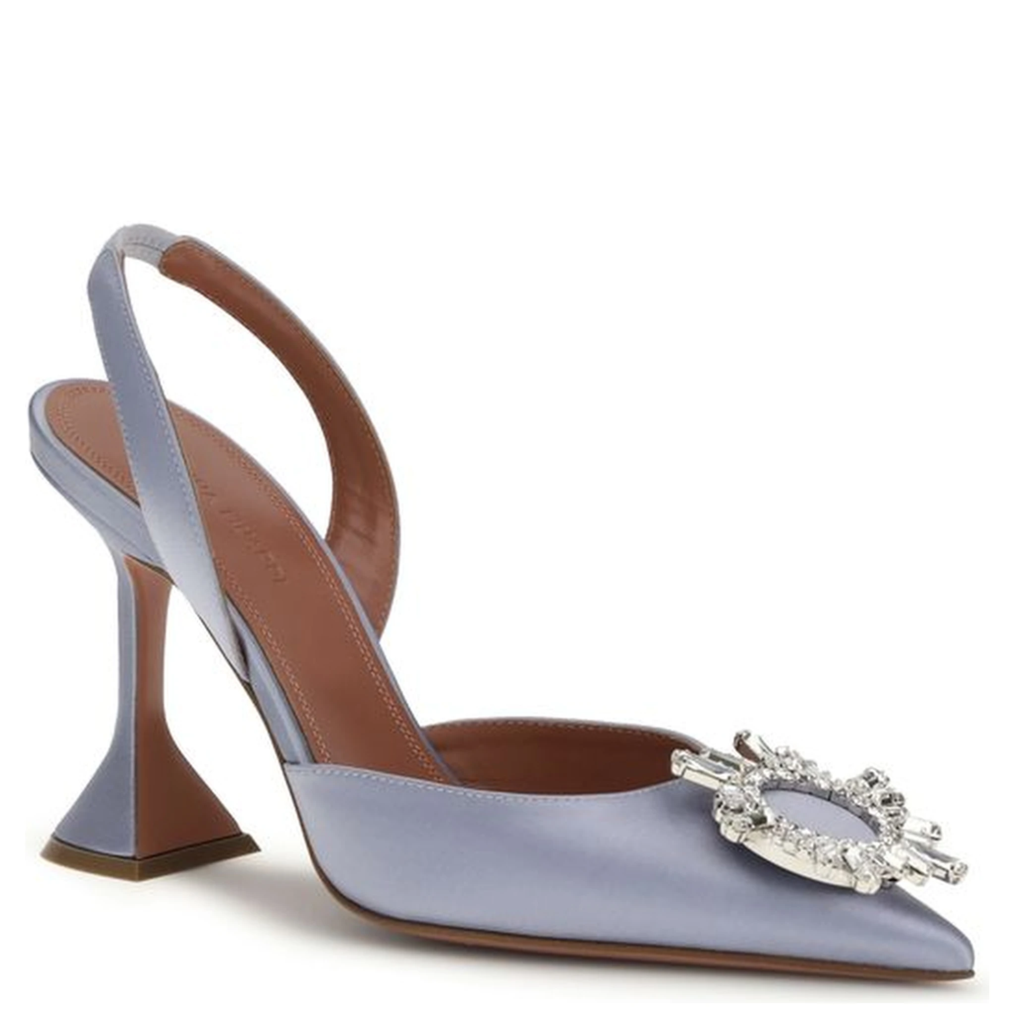 Purple Silk High Heel Pumps