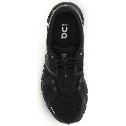 Black Recycled Polyester Athletic Sneakers