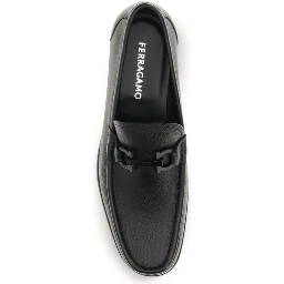 Black Calf Leather Bos Taurus Slip-On Loafers