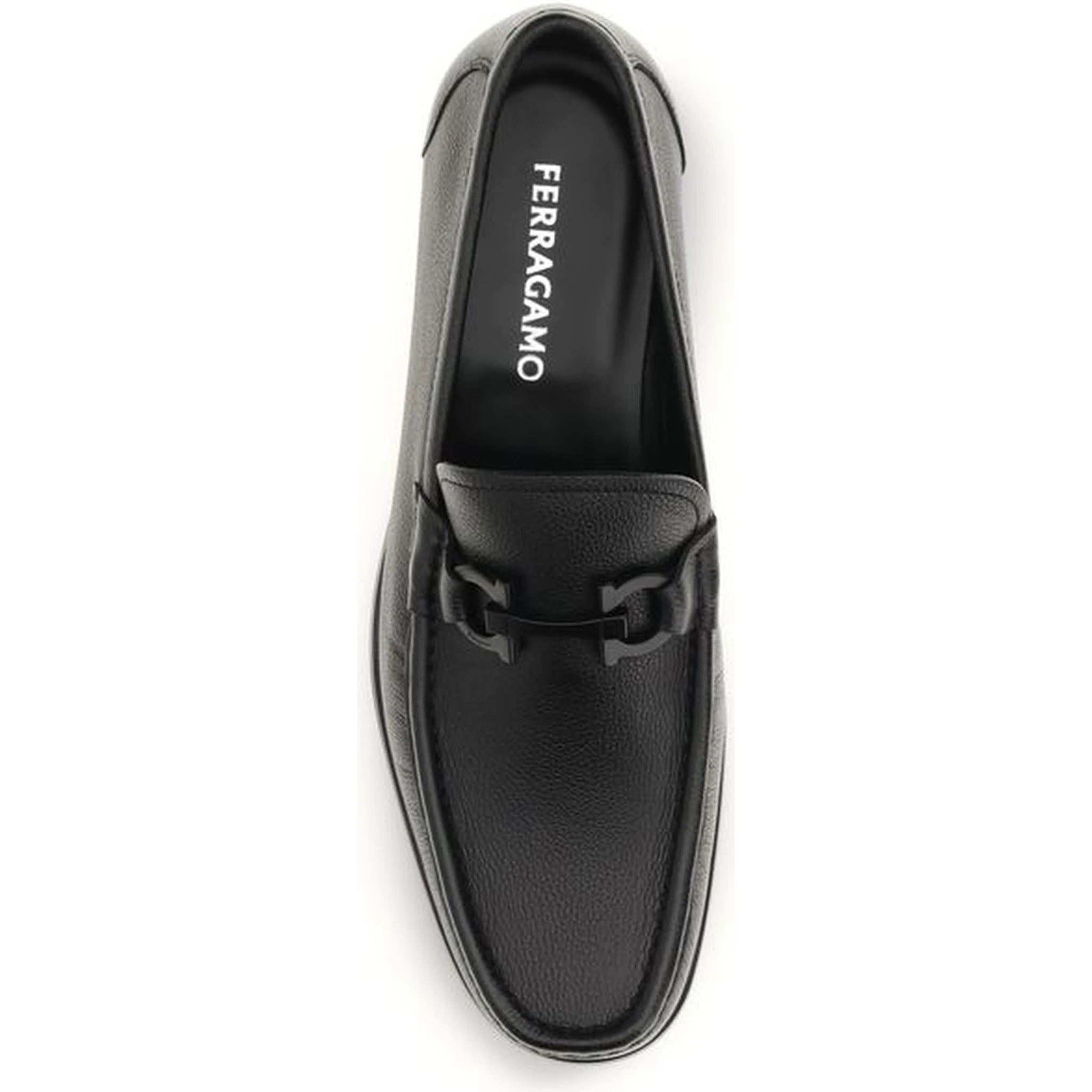 Black Calf Leather Bos Taurus Slip-On Loafers