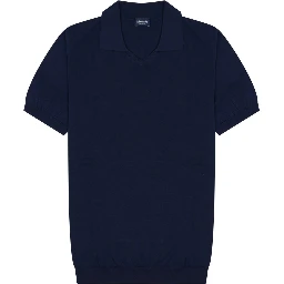 cotton knit polo shirt