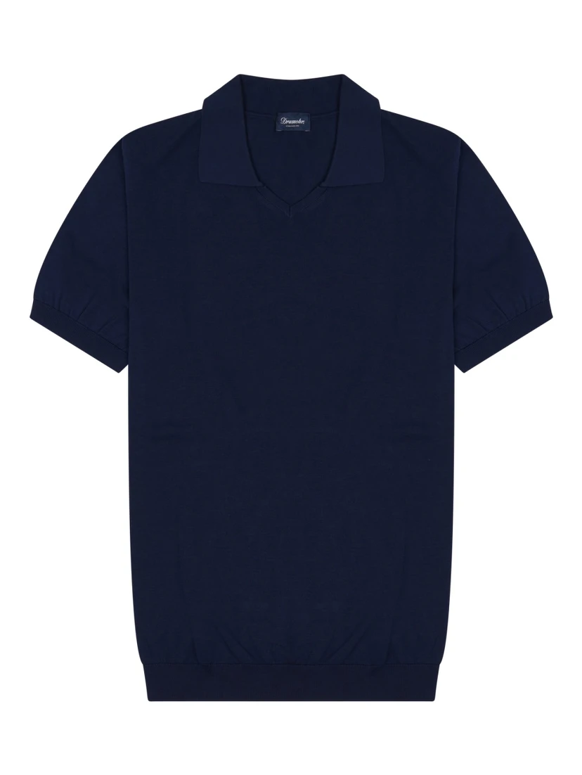 cotton knit polo shirt