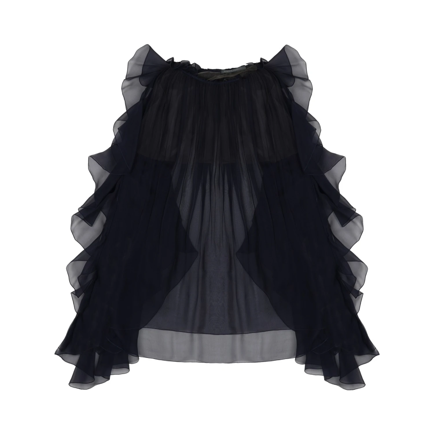 rouches  chiffon shirt
