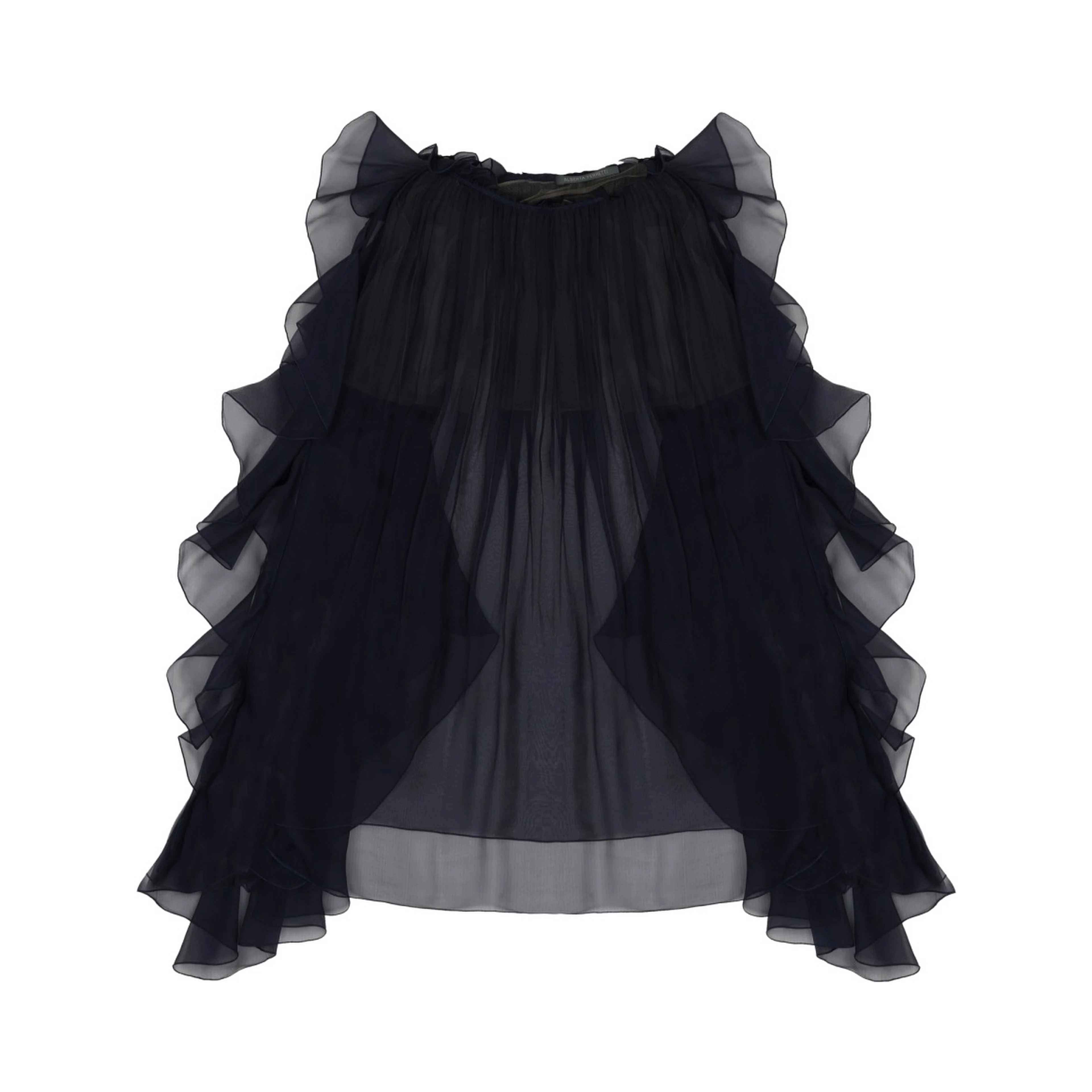 rouches  chiffon shirt