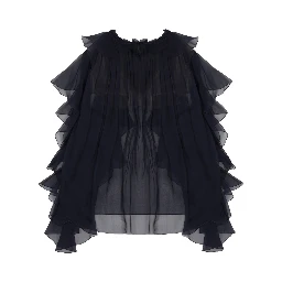 rouches  chiffon shirt