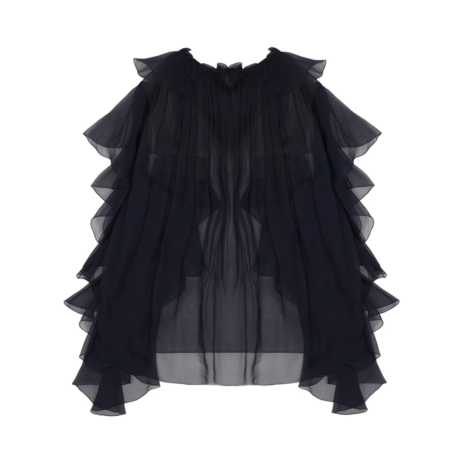 rouches  chiffon shirt
