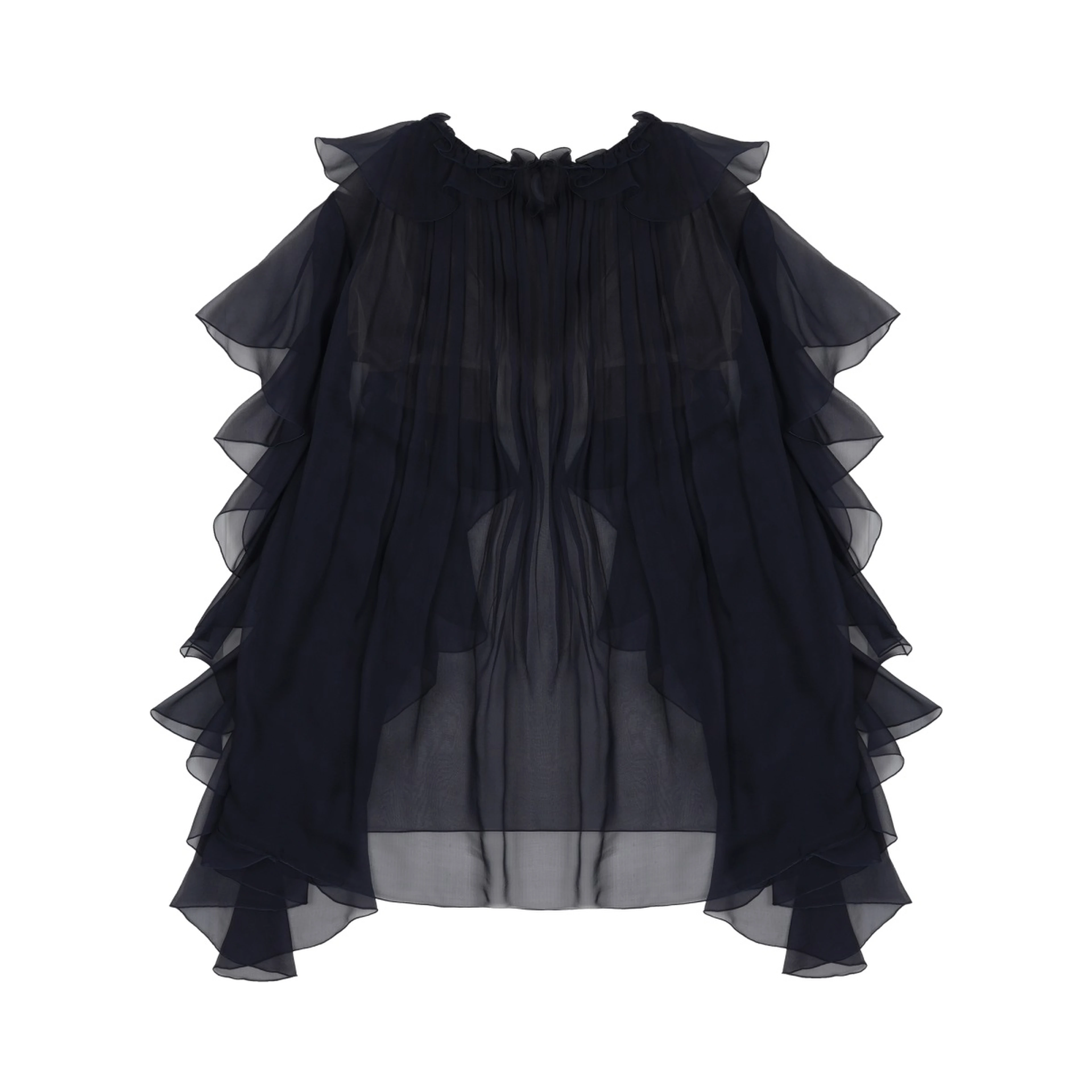 rouches  chiffon shirt