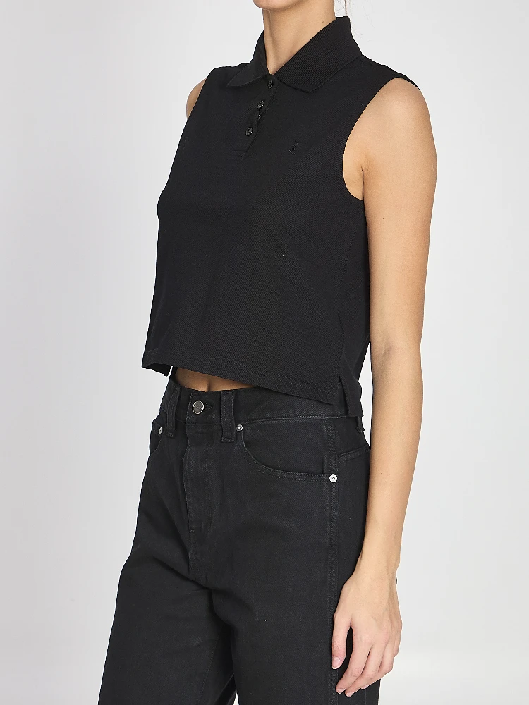 Cassandre polo shirt in cotton piqué alternative