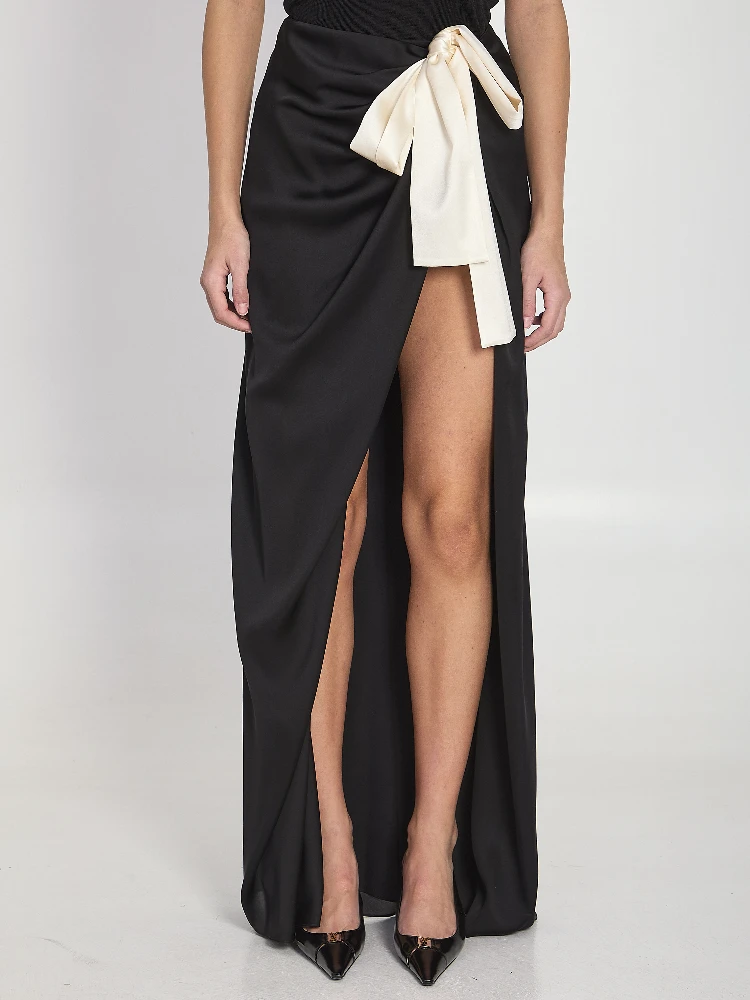 Silk charmeuse skirt