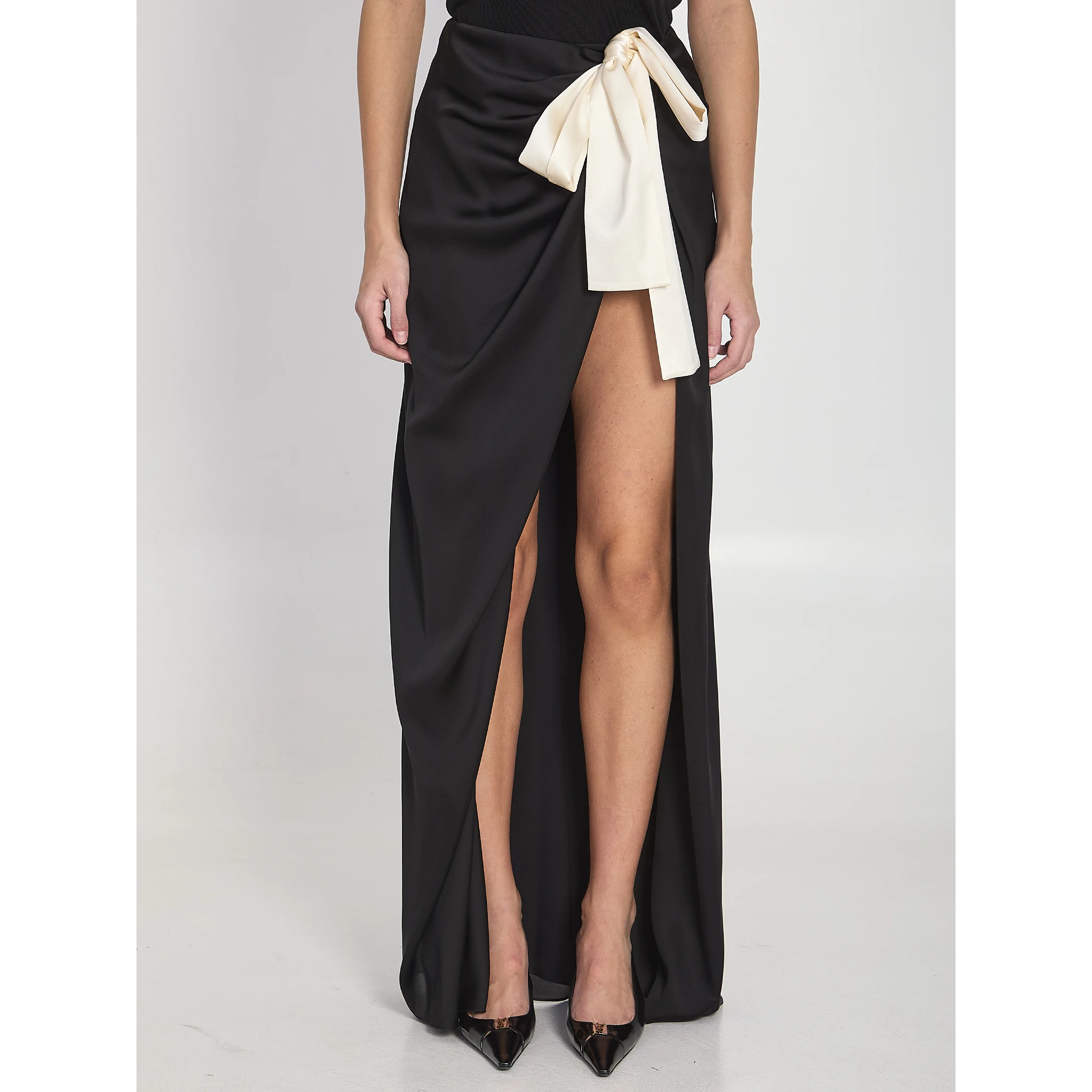 Silk charmeuse skirt