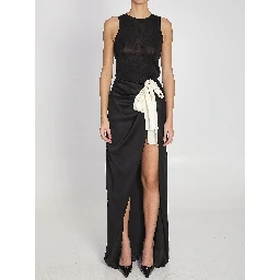 Silk charmeuse skirt