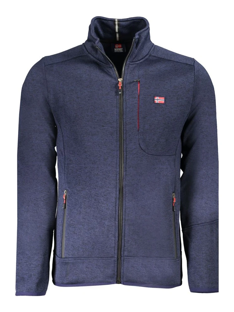 Blu Polyester Men Sweatshirt