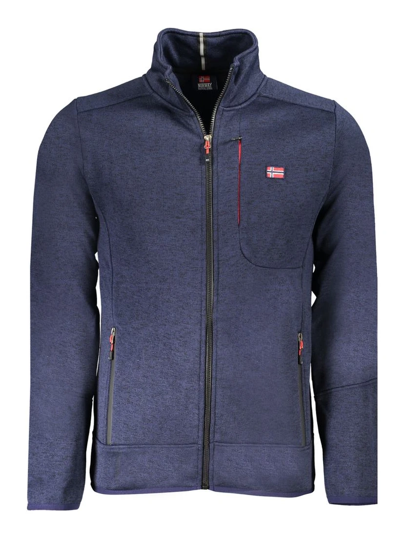 Blu Polyester Men Sweatshirt