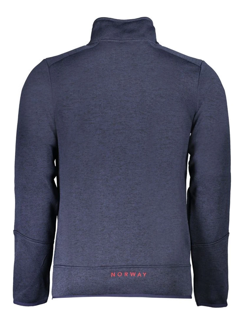 Blu Polyester Men Sweatshirt