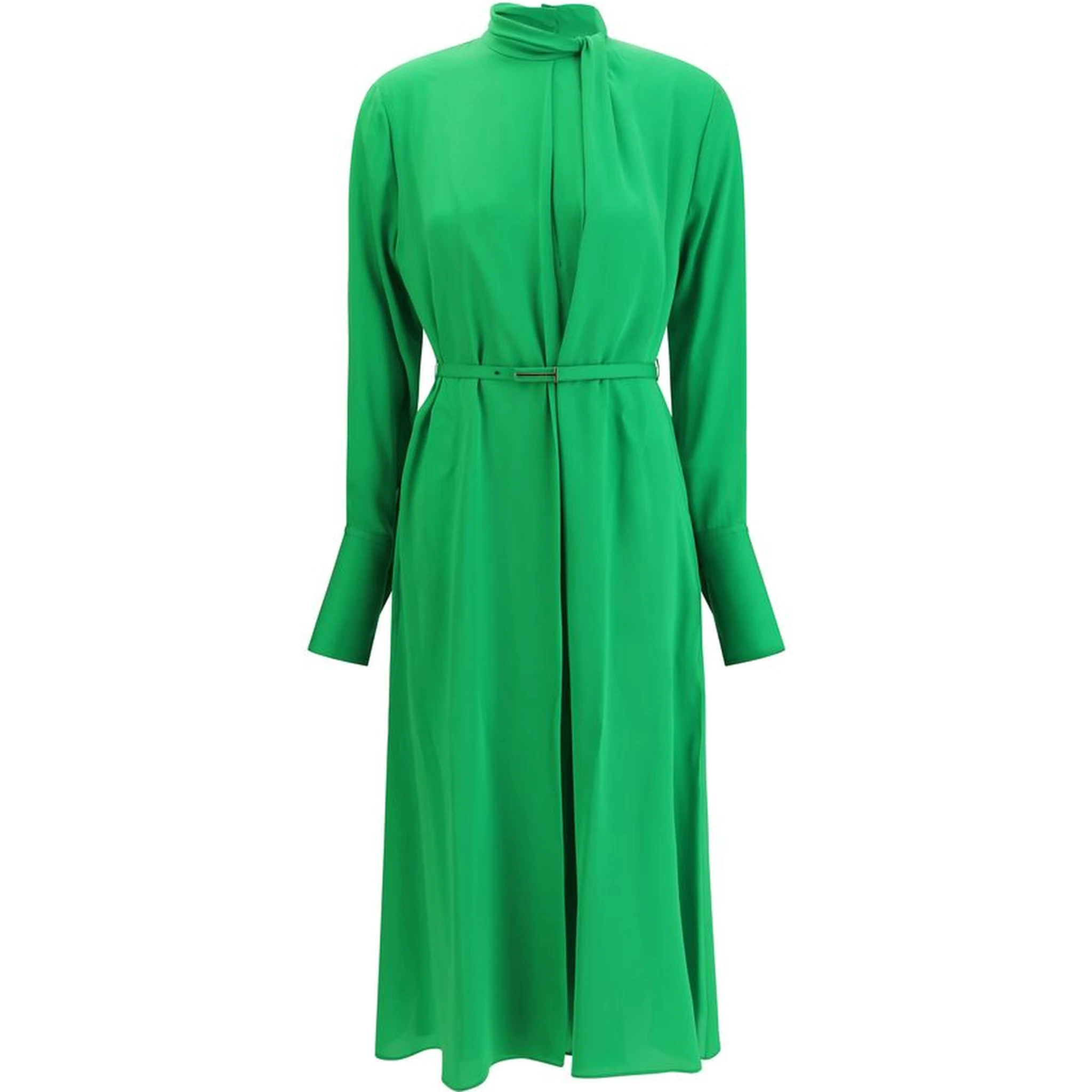 Bicolor Silk Long Dress