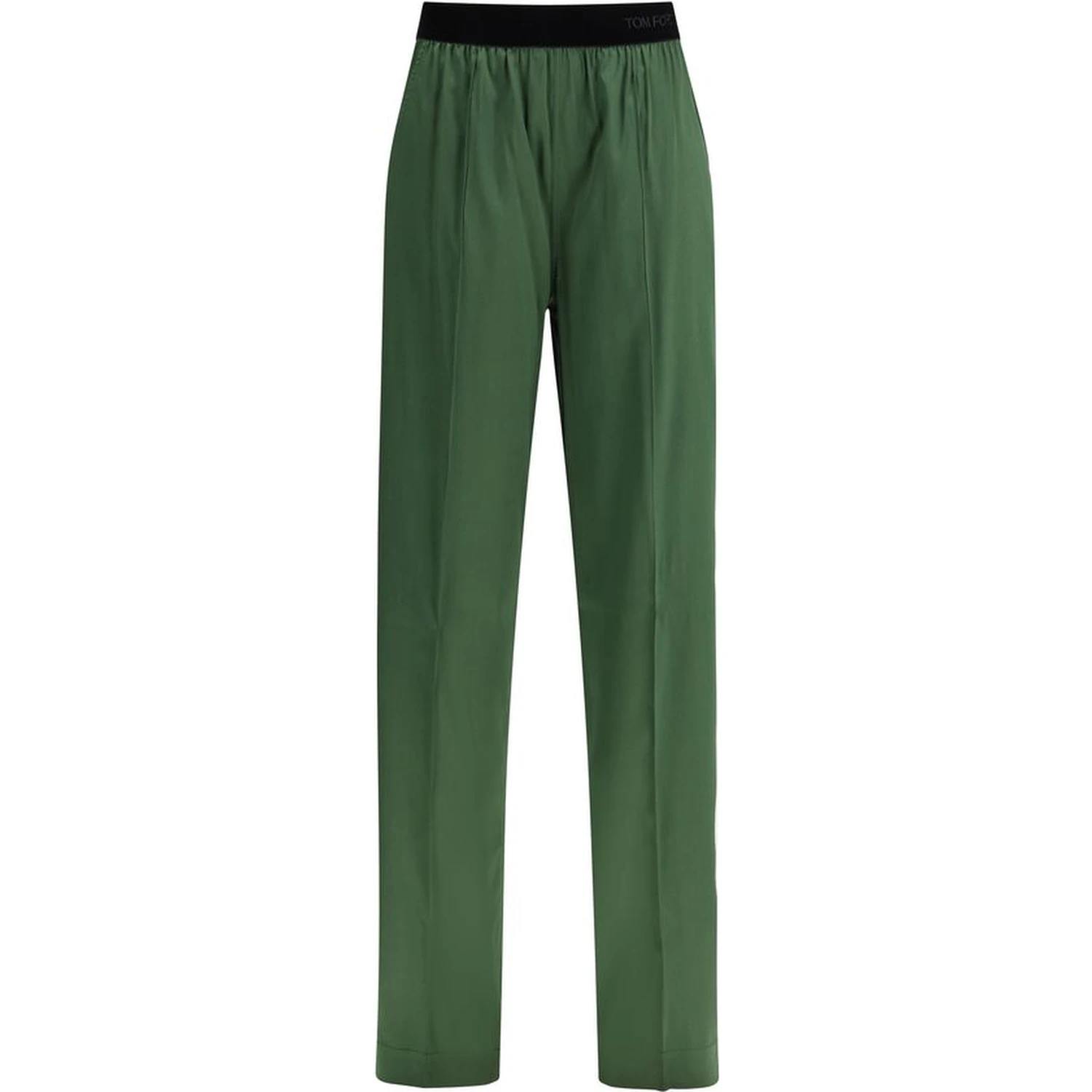 Bicolor Silk Casual Pants