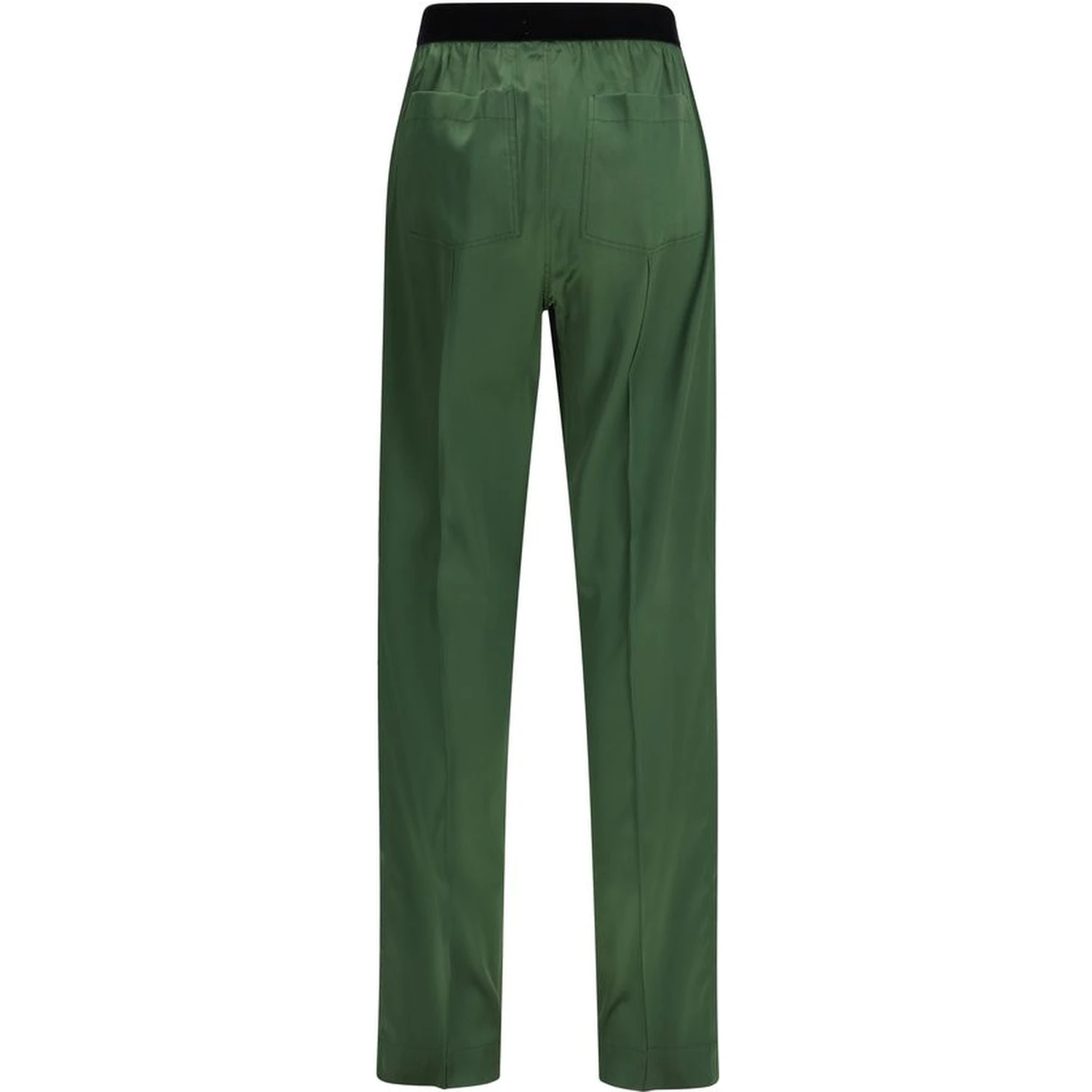 Bicolor Silk Casual Pants